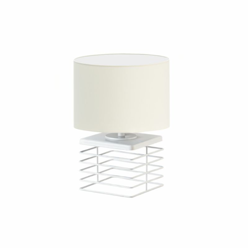 Lampka Nocna Volta Light Factory Level Abażur Biały/Ecru 1xE27 1szt.