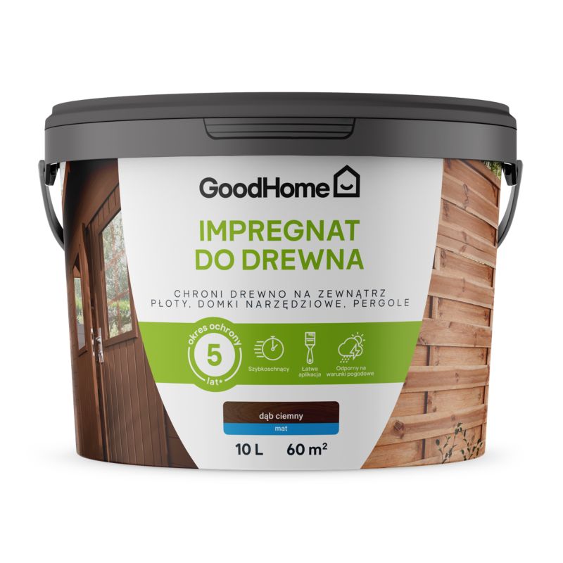 Impregnat do drewna GoodHome dąb ciemny 10 l