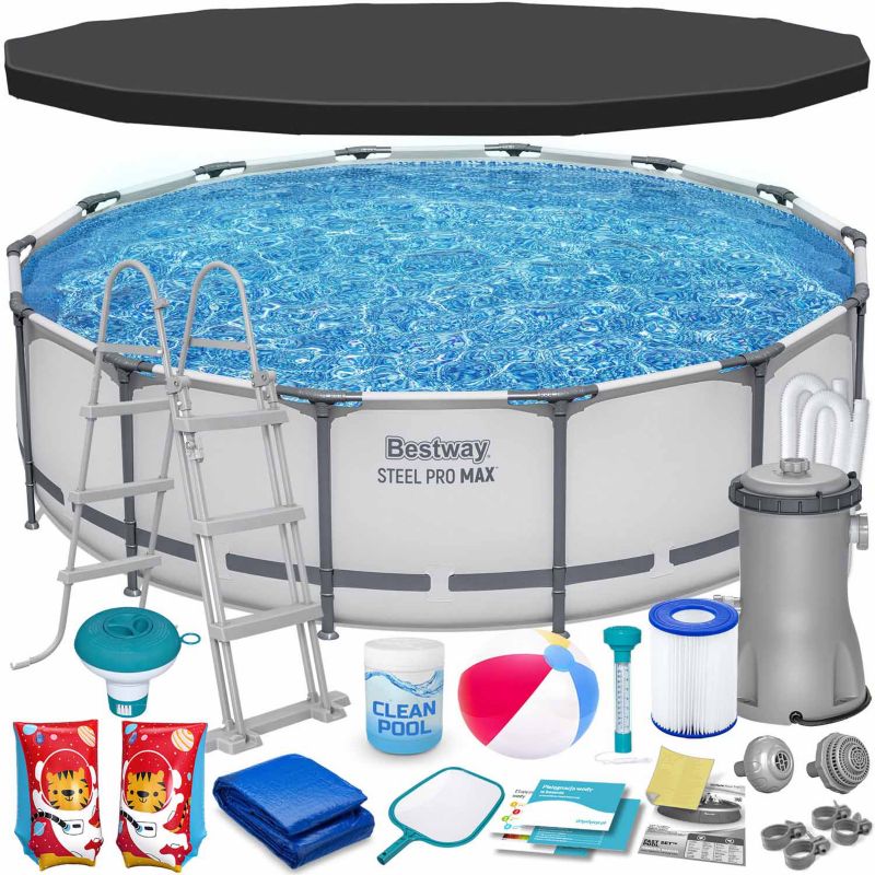 Basen stelażowy Bestway ogrodowy okrągły 427x107 cm 18w1 zestaw 1szt.