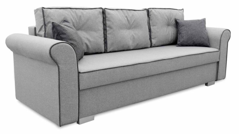 Sofa rozkładana z pojemnikiem na pościel Bonni Pele Szara 1 szt.