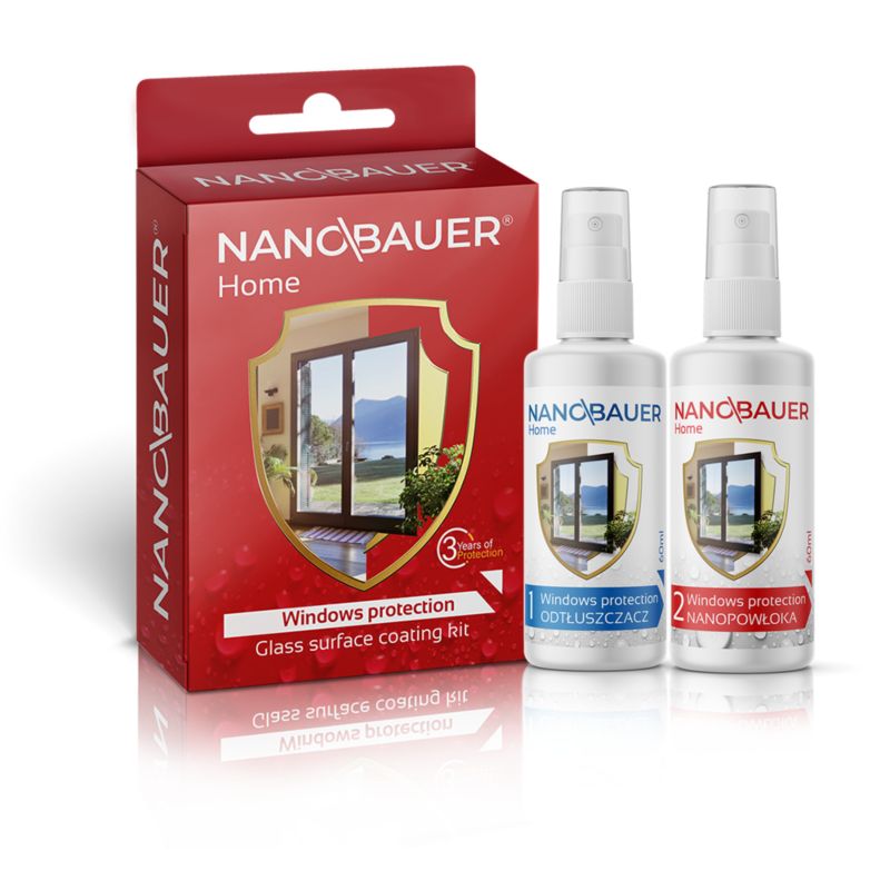 Impregnat do okien i szyb szkła NANOBAUER 2x60ml 1 szt