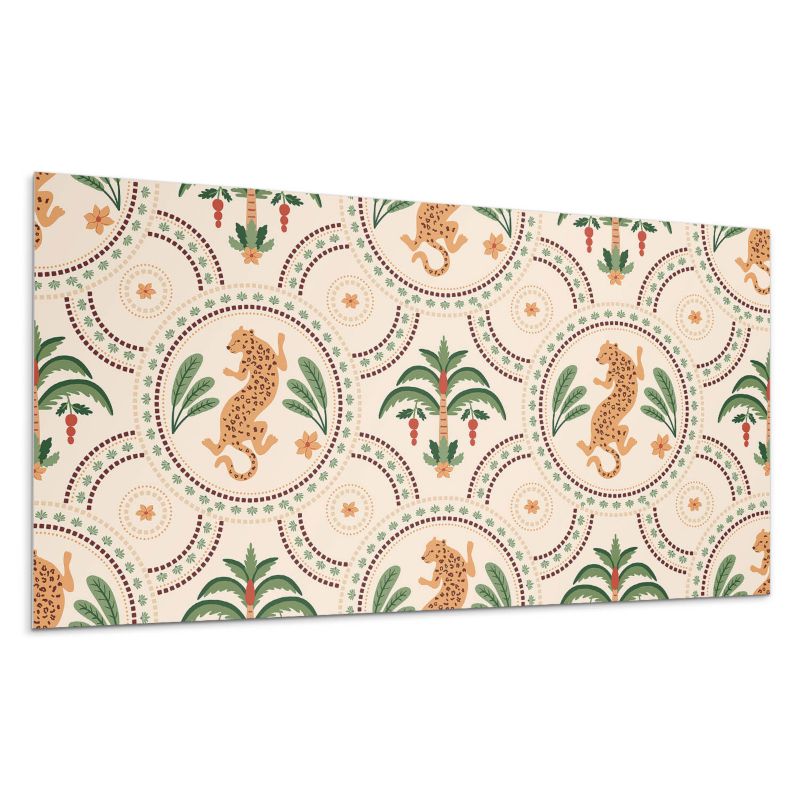 Panel samoprzylepny Wallfluent 100x50 cm Lampart w tropikalnym stylu 1 szt.