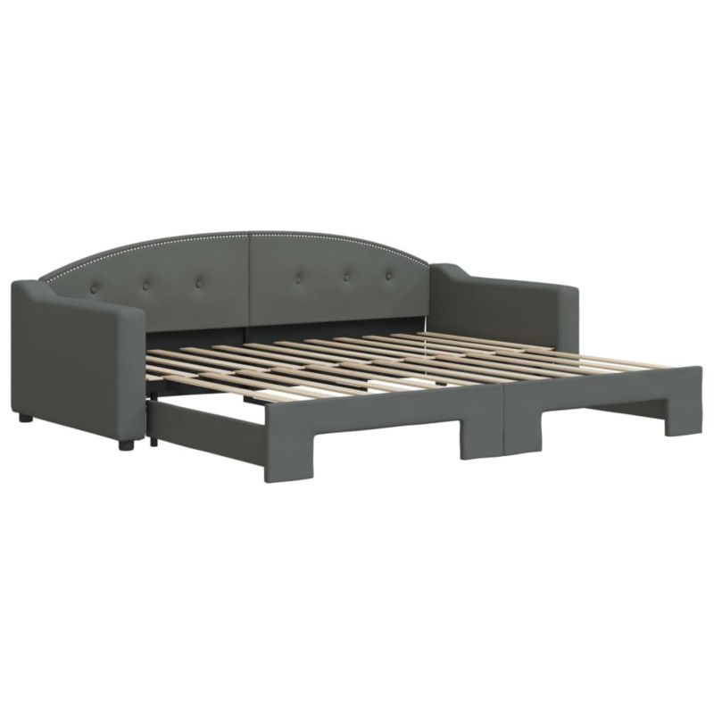Sofa rozkładana WaszeMeble 90x200 cm Ciemnoszary tkanina WM-3197531 1 szt.