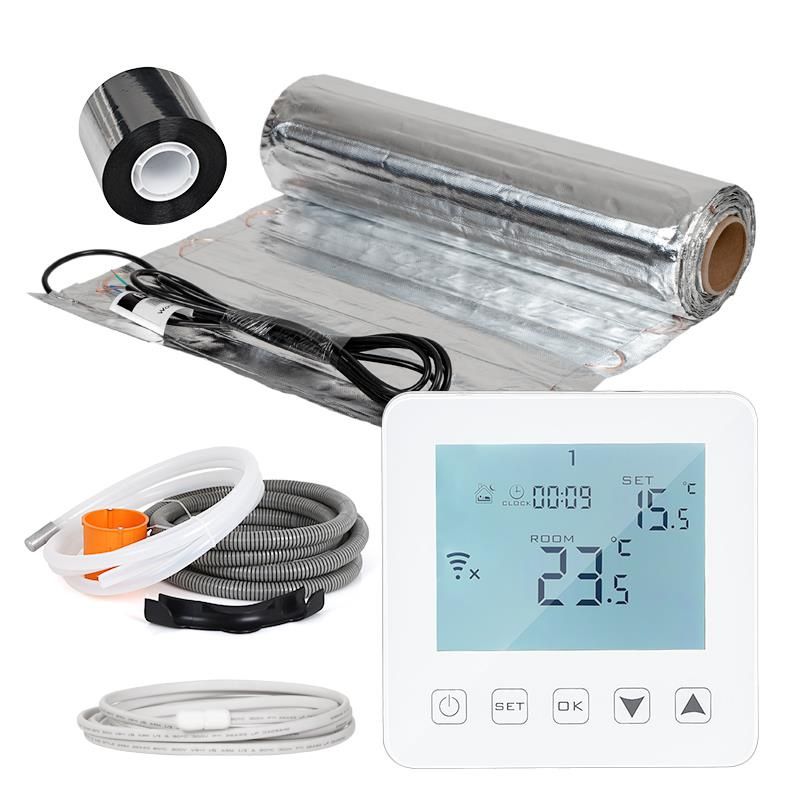 Mata grzewcza grzejna pod panele Warmtec 16m² 150W/m² WiFi zestaw biały regulator AL-160/PRT-01 1szt.