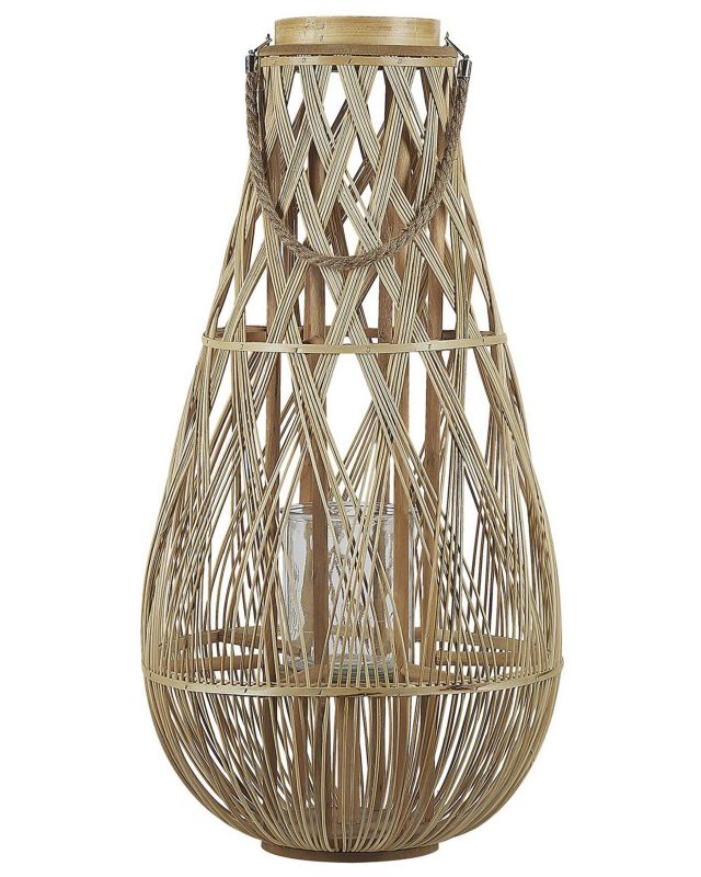 Lampion Tonga Drewno Naturalny 1 szt.