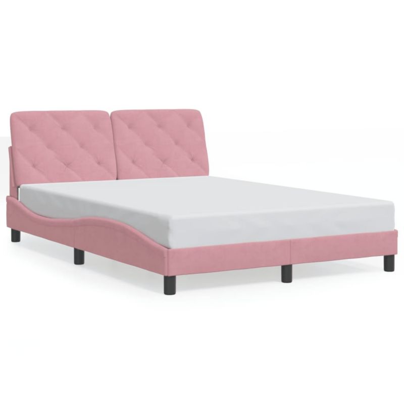 Łóżko tapicerowane WaszeMeble 140x190 cm różowa WM-3207922 1 szt.