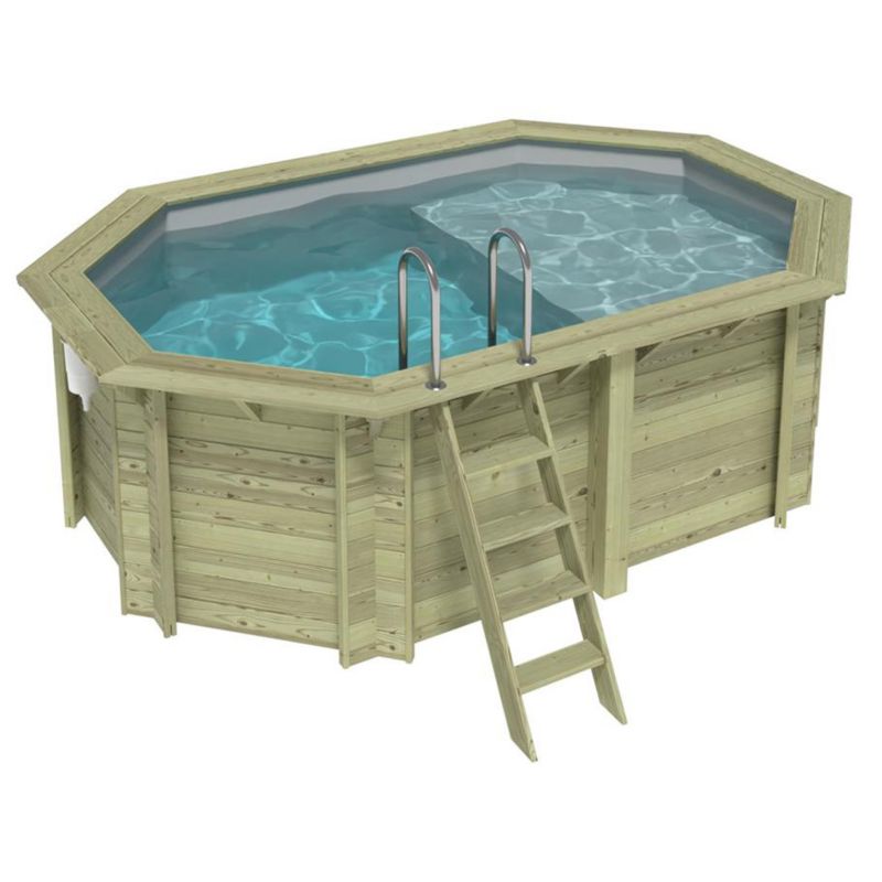 Basen NEMO ALTANKA 4.3 x 3 - H.1.31 m z plażą, szary, ze wspornikami przykręcanymi do betonu, BAS7303OSPL2+PLA303, 1szt.