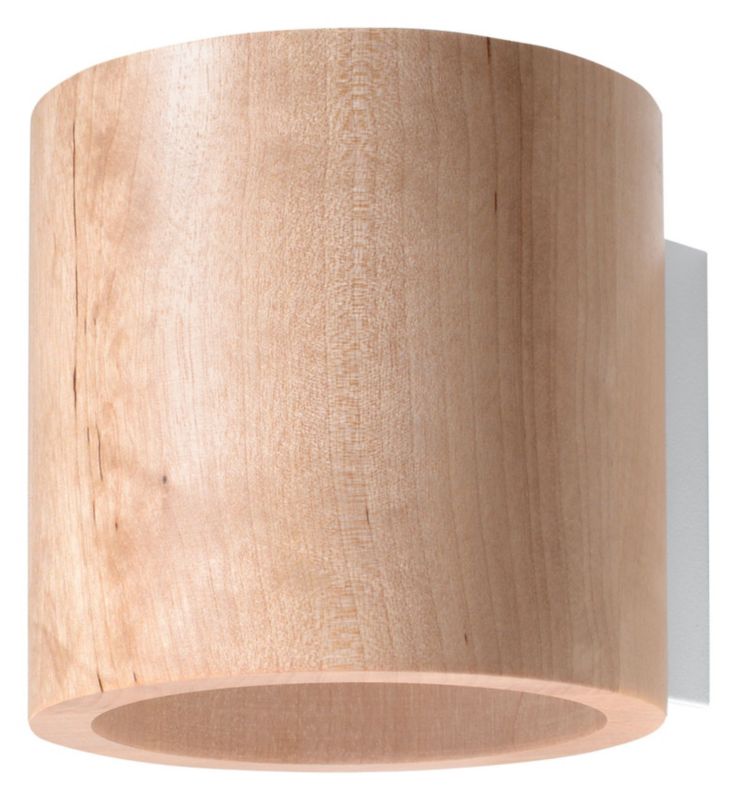 Kinkiet ścienny Sollux Lighting Orbis jasne drewno-biały 1 x G9 x 40W IP20 wym: 12 x 10 x 10 cm - 1 szt.
