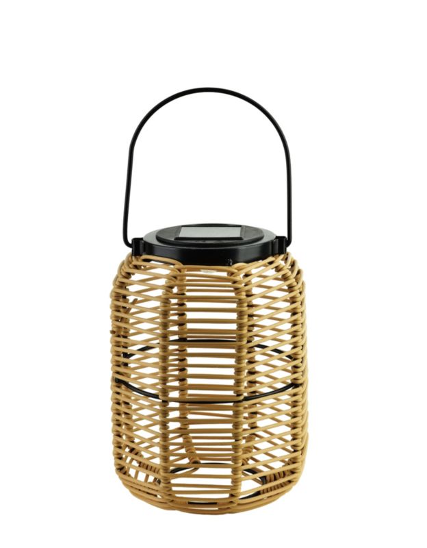 Lampion solarny PP Mondex SOKKE NATURE 15x20/31 cm naturalny 1szt