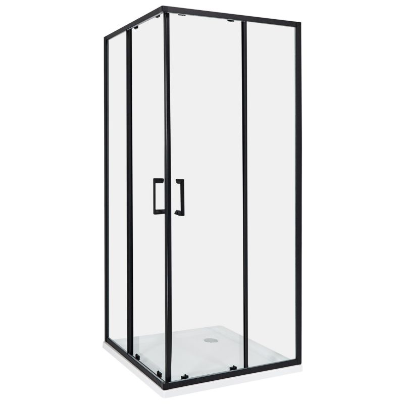 Kabina prysznicowa Tela 80 x 80 x 185 cm Czarny 1 szt.