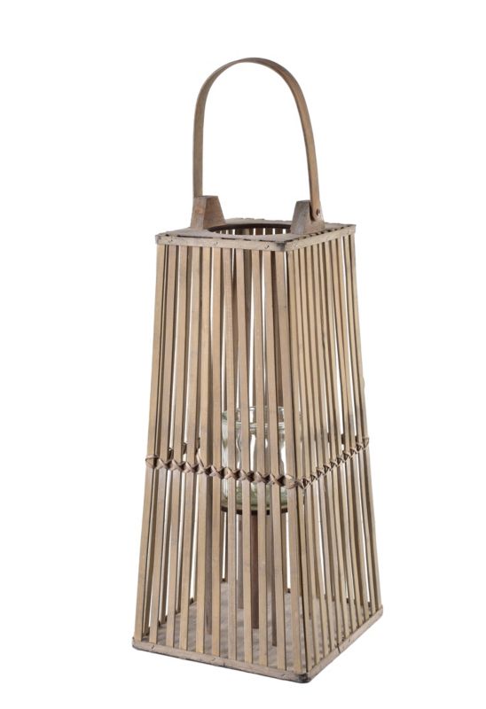 Lampion wiklinowy MONDEX LUCIE 23x48 cm szary 1 szt.