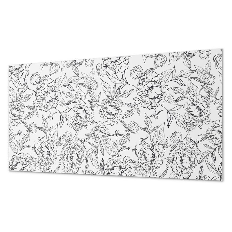 Panel Winylowy Ścienny ArtPrintCave 120x60 cm Kwiatowy wzór z liśćmi 1 szt.