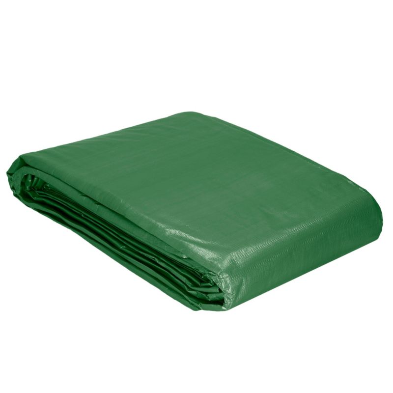 Plandeka Springos 6x8m 120g/m2 gruba płachta ochronna zielona 1 szt.