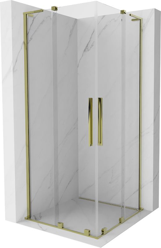 Kabina prysznicowa Mexen Velar L Duo rozsuwana 100 x 100 cm transparent złota 1 szt.