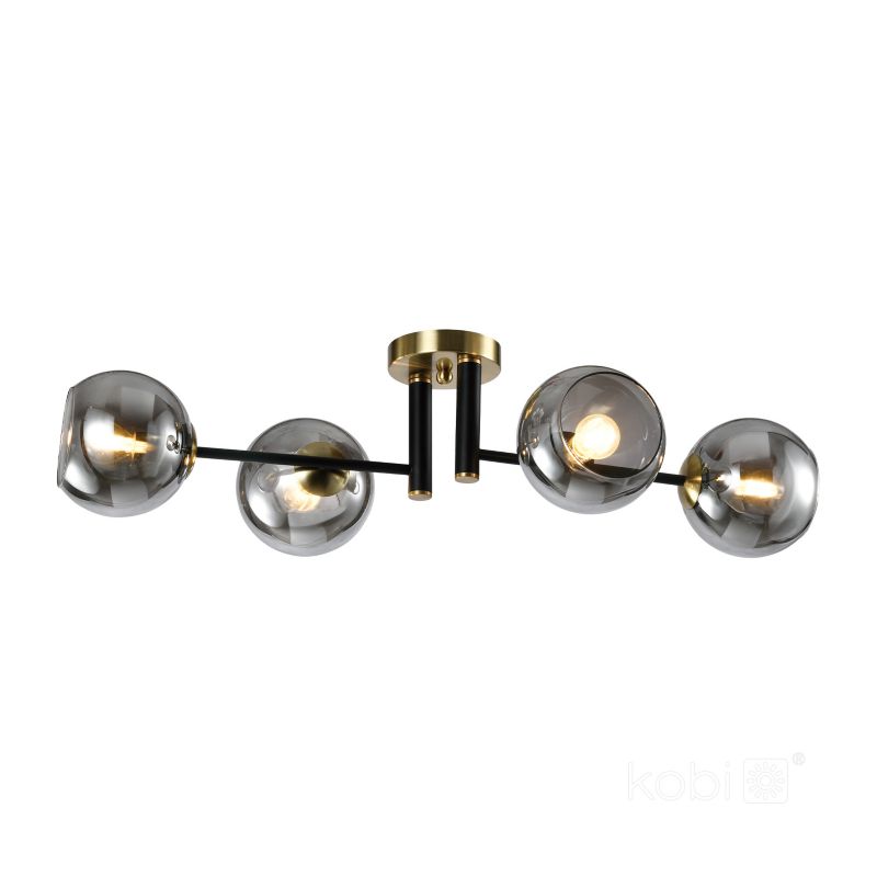 Lampa sufitowa Globe Elegance Smoke Kobi S4 4xE14 1szt.