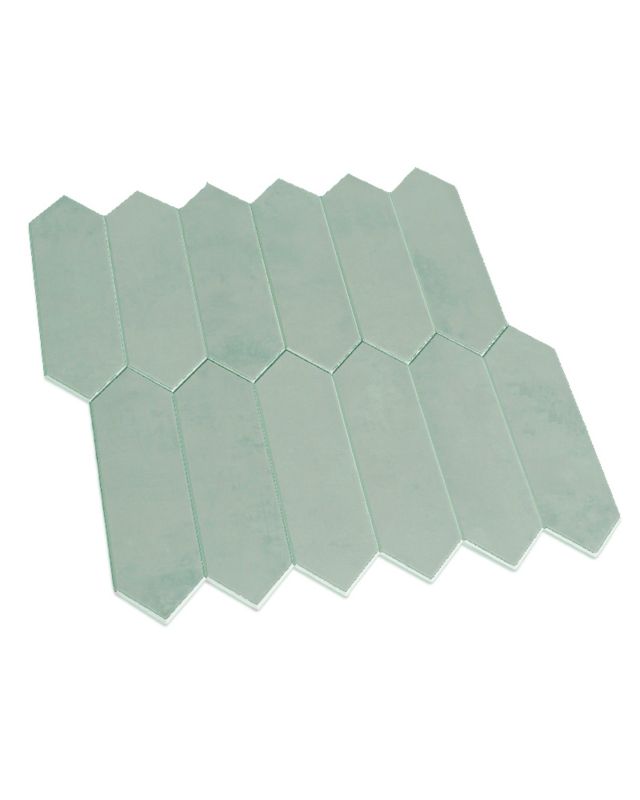 Kafelki ścienne samoprzylepne płytki Mazovia 30,5 x 30,5 cm odporne na zachlapania, beton Zielone 1 szt.