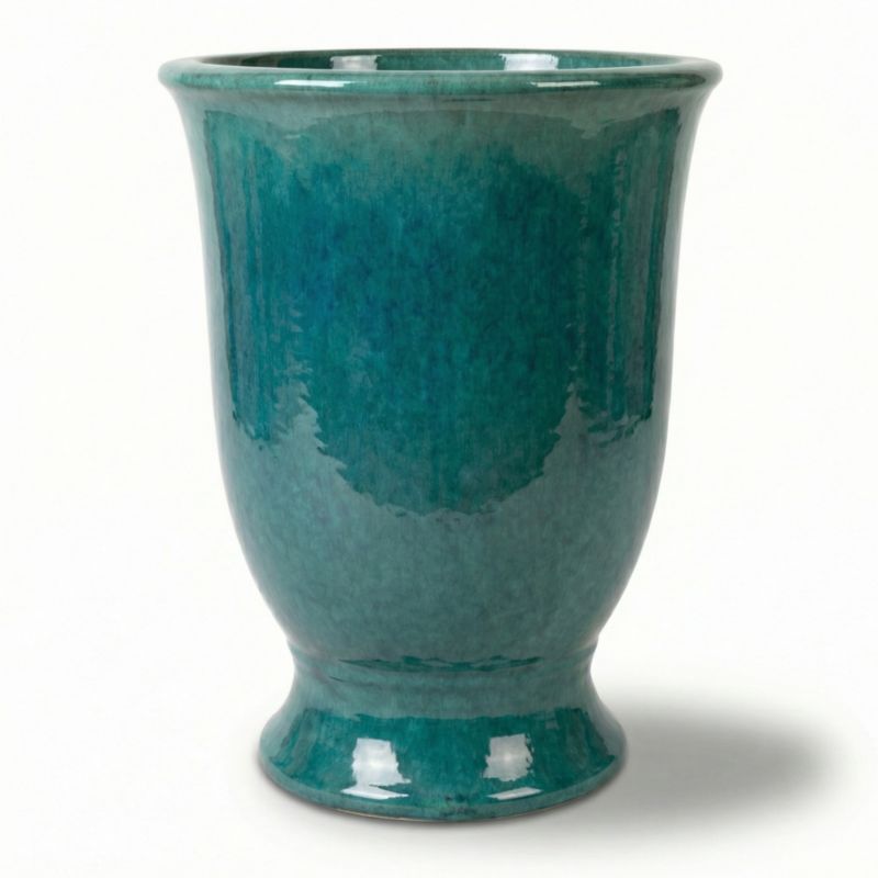 Doniczka ceramiczna Provencelia ARTHUR szkliwiona mrozoodporna 32 x 39 cm Azurowy 1szt