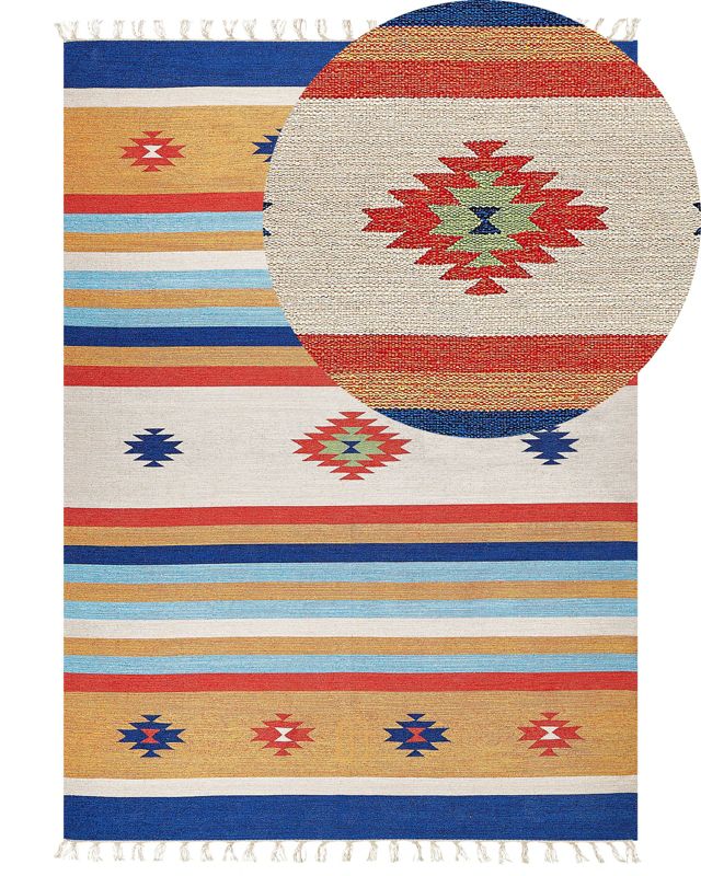 Dywan Taronik Kolorowy 200 x 300 cm Bawełna Kilim 1 szt.