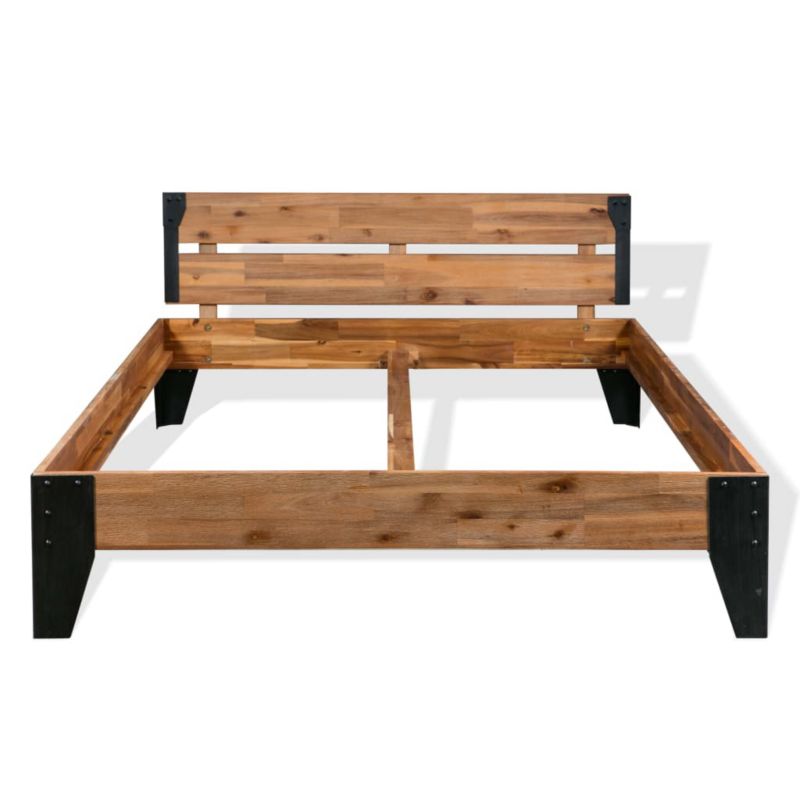 Rama łóżka WaszeMeble 150x200 cm Brązowy drewno WM-281453 1 szt.