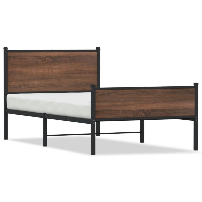 Łóżko metalowe WaszeMeble 100x190 cm brązowy WM-4007952 1 szt.
