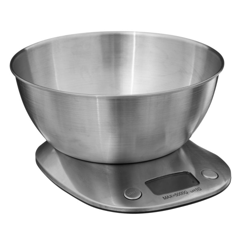 Waga Kuchenna 5Five Simply Smart Z Miską Srebrna 21,3x10,9x21,8 Cm 1 Szt.