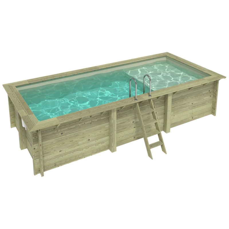 Basen AQUA ALTANKA 6.1 x 2.85 - H.1.31 m z plażą, piaskowy, ze wspornikami przykręcanymi do betonu, BAS7307OSPL3+PLA307, 1szt.