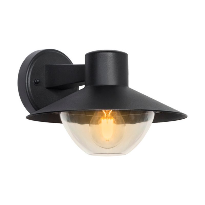 Kinkiet ścienny zewnętrzny Candellux Cosmos czarno-przezroczysty 1 x E27 x 40W IP44 wym: 18 x 26 x 24 cm - 1 szt.
