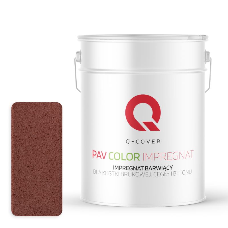 Impregnat Barwiący do Kostki Brukowej Cegły Betonu Q-Cover Wiśniowy RAL3009 10L