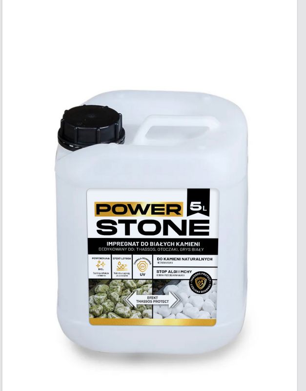 Impregnat do białych kamieni POWERSTONE filtr UV stop algi mchy 5 L