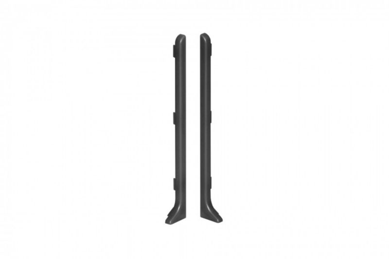 Zaślepka do listwy Cezar aluminiowej szary ciemny mat 10x100x0,5mm PVC 1 kpl.