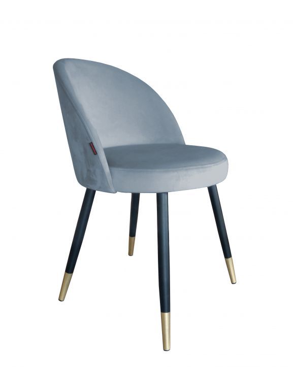 Krzesło TANEW BL VELVET GOLD szare ATOS 1 szt.