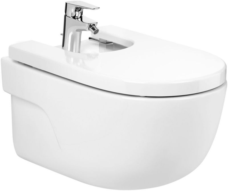 Bidet wiszący Roca Meridian biały, zaokrąglony, ceramika sanitarna, 1 szt.