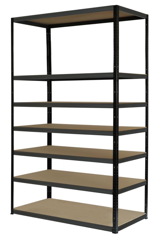 Regał metalowy MODO24 magazynowy czarno-grafitowy helios 270x150x50cm 7 półek po 275 kg 1 szt.
