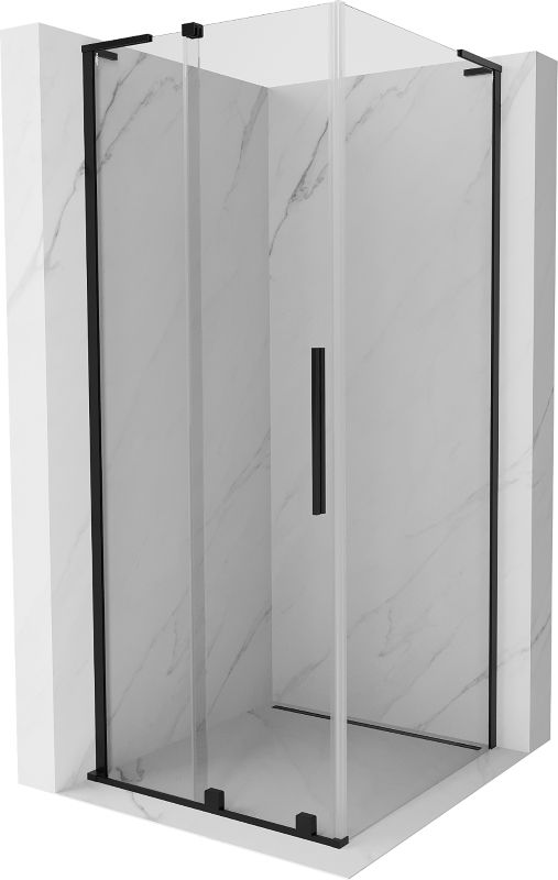 Kabina prysznicowa Mexen Velar L rozsuwana 100 x 100 cm transparent czarna 1 szt.
