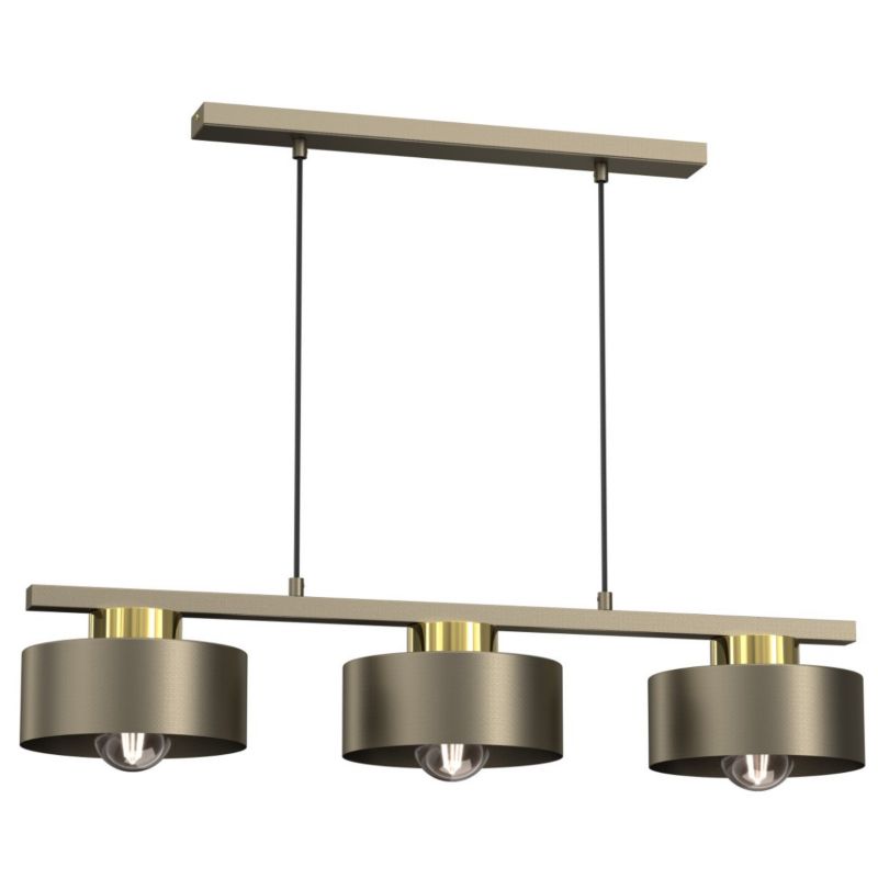Lampa wisząca Luminex Marti 9266 tytanowe złoto-złoty połysk 81 cm szerokości 3xE27 x 15W 1 szt.