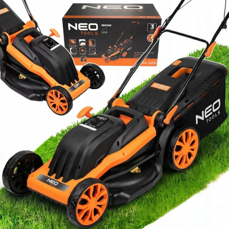 Kosiarka NEO TOOLS elektryczna do trawy 1800W szerokość koszenia 440mm, z regulacją, kosz 45L 1 szt