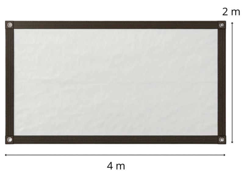Plandeka przezroczysta Artdesign 2x4m bardzo gruba i wytrzymała zastosowanie jako ścianka 210g/m2 1 szt.