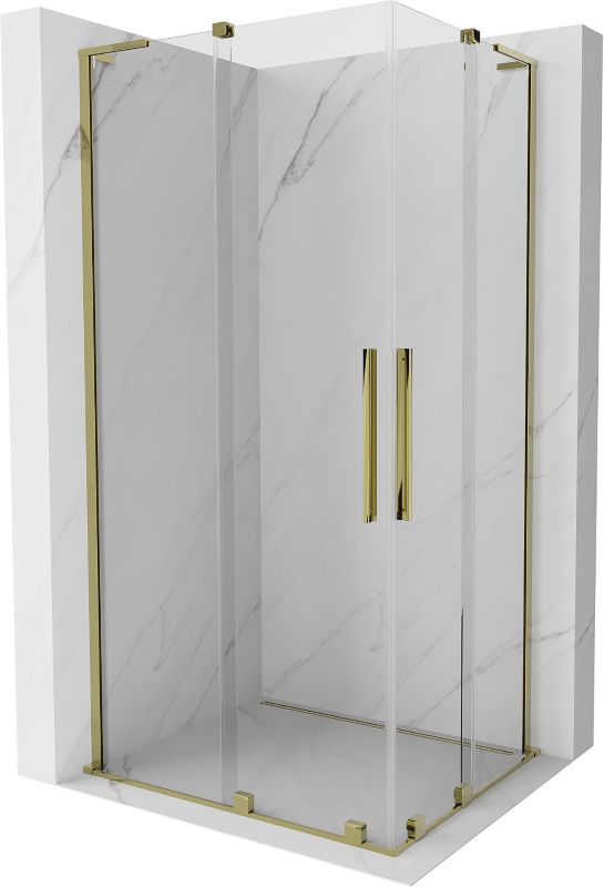 Kabina prysznicowa Mexen Velar L Duo rozsuwana 90 x 80 cm transparent złota 1 szt.