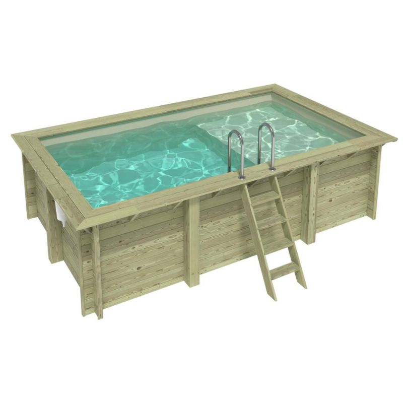 Basen AQUA ALTANKA 4.65 x 2.85 - H.1.24 m z plażą, piaskowy, ze wspornikami do zabetonowania, BAS7306OSPI3+PLA306, 1szt.