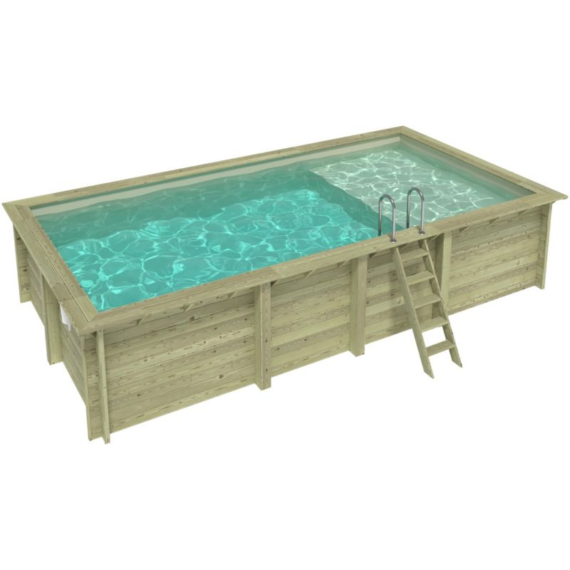 Basen AQUA ALTANKA 7 x 3.75 - H.1.45 m z plażą, piaskowy, na ramie - bez betonowania, BAS7308OSPU3+PLA308, 1szt.
