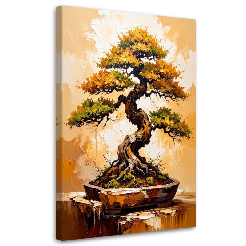 Obraz nowoczesny do salonu Feeby Drzewko Bonsai 60x90cm 1szt