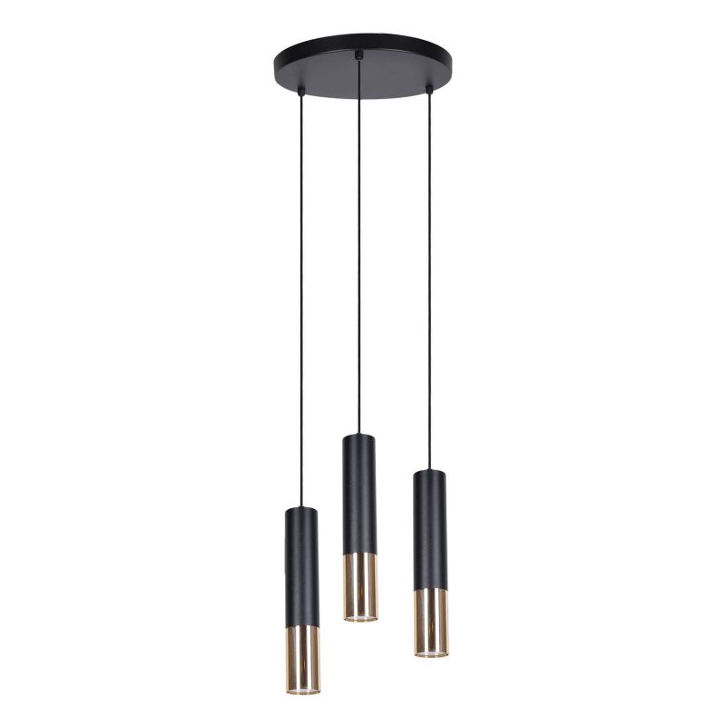 Lampa sufitowa wisząca Kaja Astina 8178 czarno-złota nowoczesna 3xGU10 x 50W 1 szt.