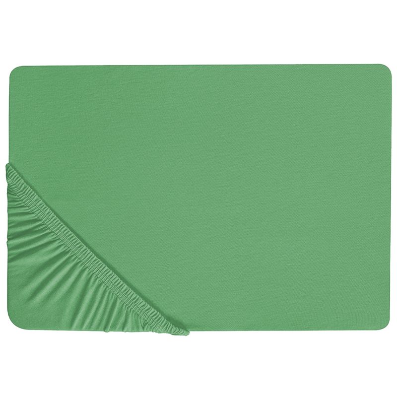 Prześcieradło z gumką Janbu Bawełna 90 x 200 cm Zielony 1 szt.