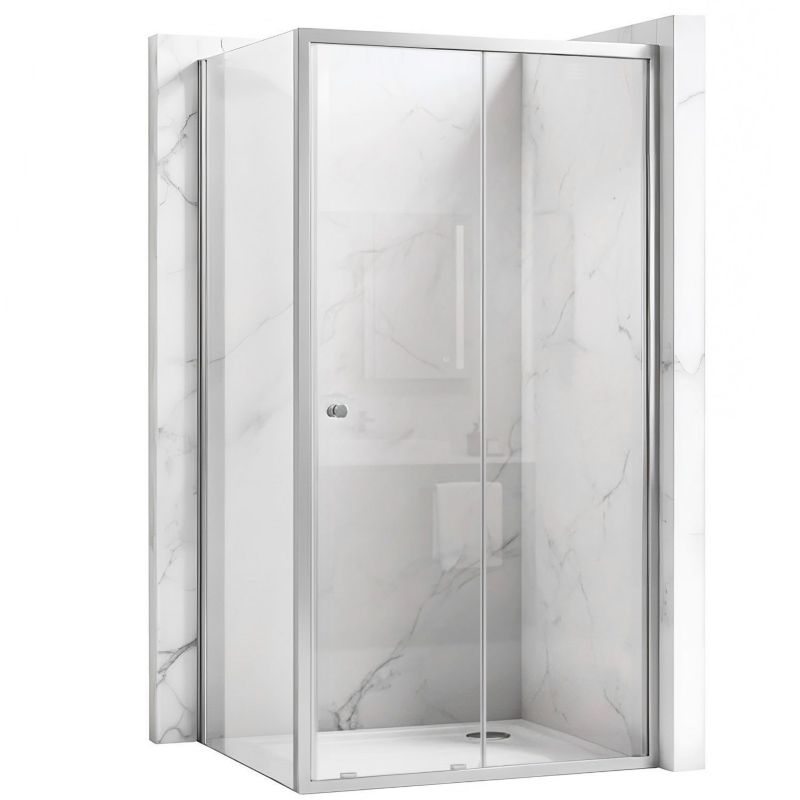 Kabina Prysznicowa Narożna Rea Primo Swing 80X80 Chrom 80X80X190Cm 1Szt