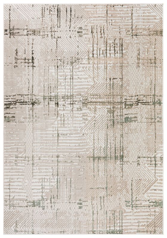Dywan Nowoczesny Abstrakcyjny Forli Verde 120 x 170 cm beżowy, zielony 1 szt.