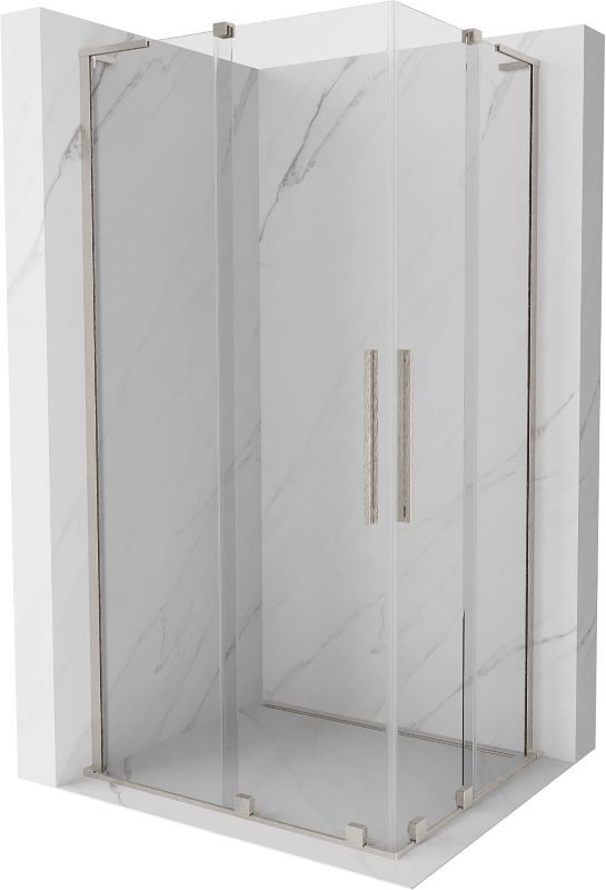 Kabina prysznicowa Mexen Velar L Duo rozsuwana 100 x 90 cm transparent nikiel szczotkowany 1 szt.
