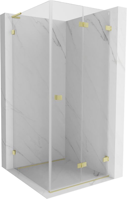 Kabina prysznicowa składana Mexen Lunar-F L transparent złoty 90x90 1 szt.