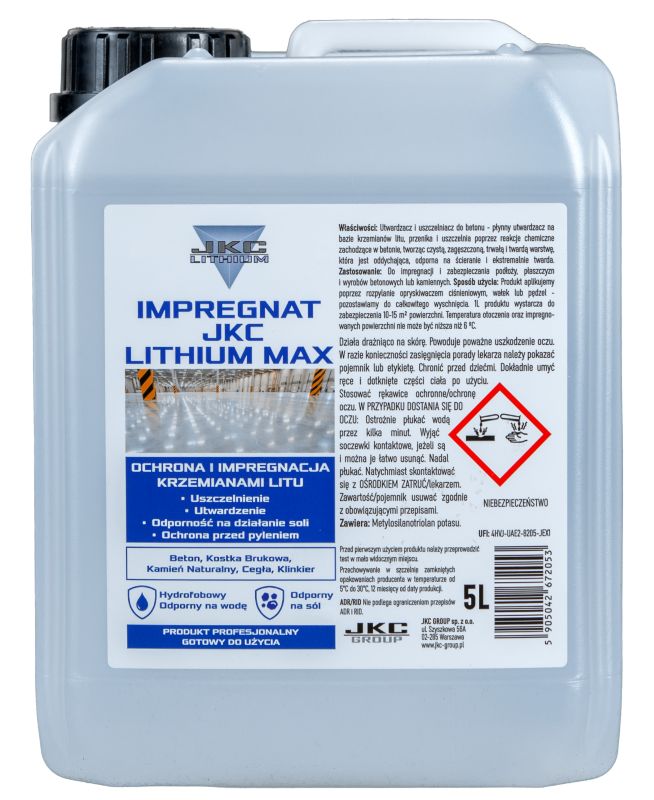 Impregnat JKC Lithium Max Utwardzacz Betonu Krzemian Litu 5L.