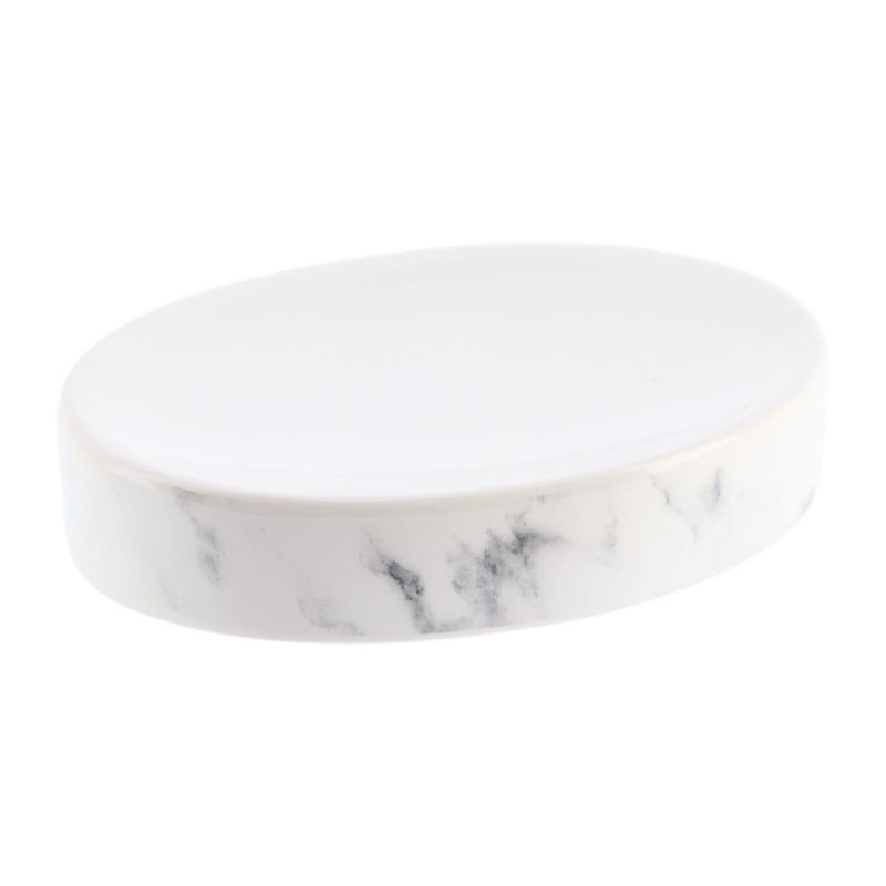 Mydelniczka łazienkowa Nardi Marble TENDANCE biała owalna 13x8,5 cm 1 szt.