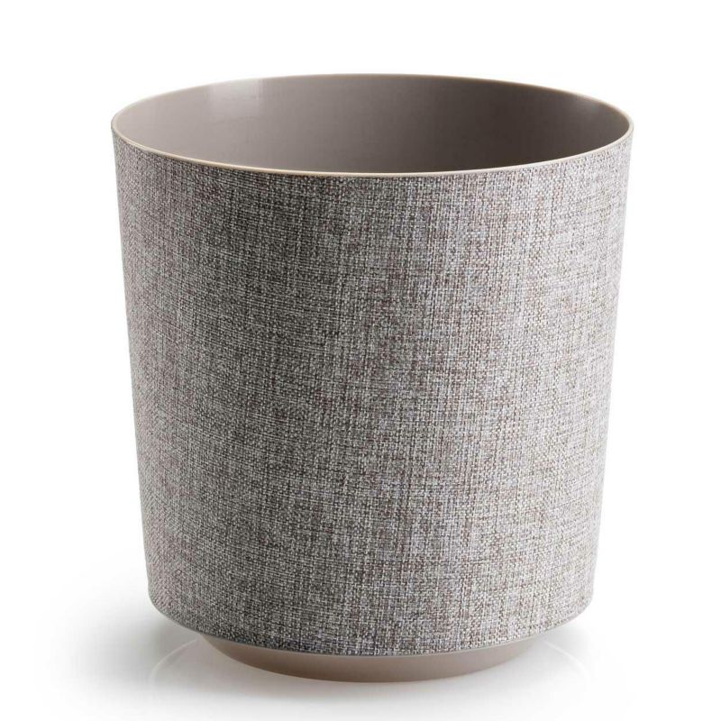Doniczka Aloe Texelle HowHomely taupe okrągła h20x19,5 cm 1 szt.